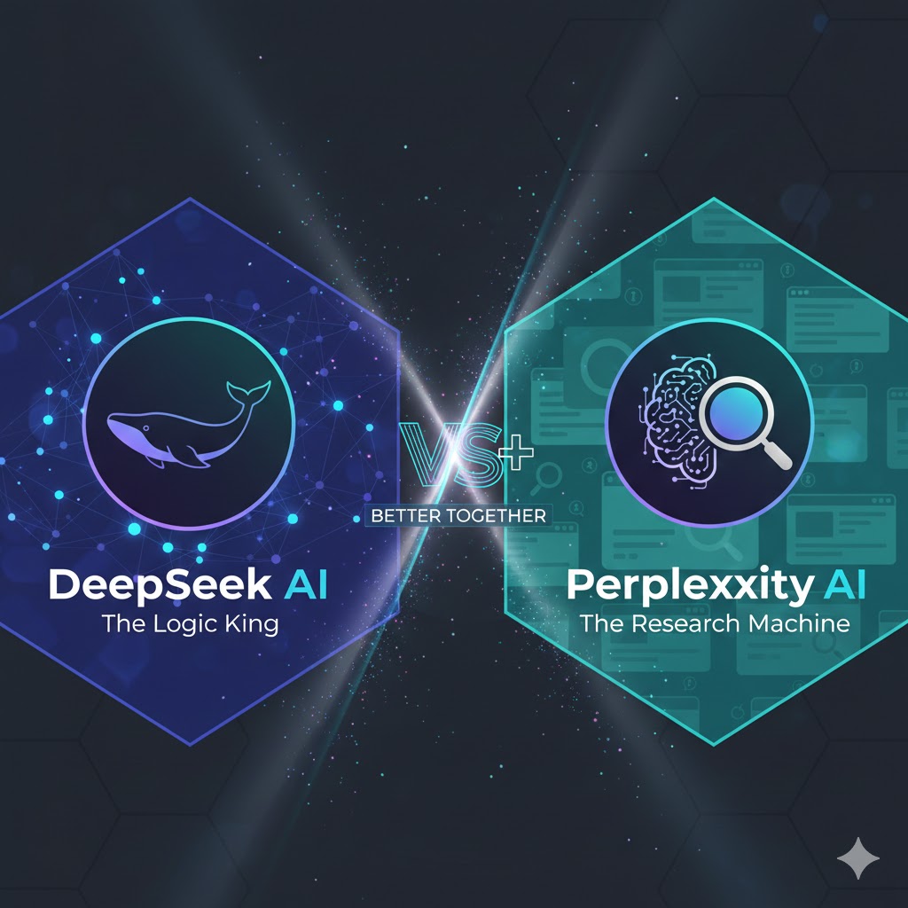 DeepSeek vs Perplexity AI search assistant comparison showing features speed accuracy and citations in 2026