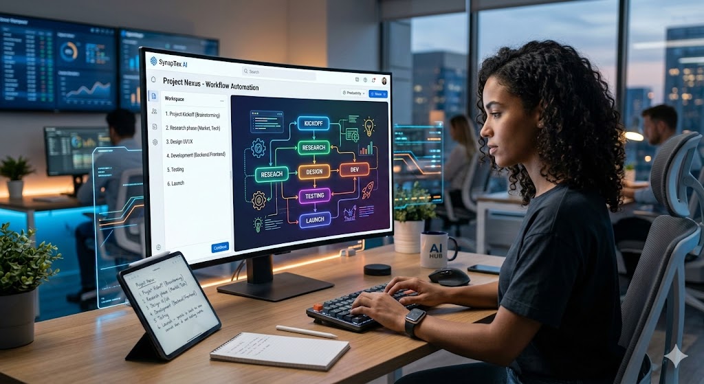Napkin AI Tool converting text ideas into visual diagrams and flowcharts