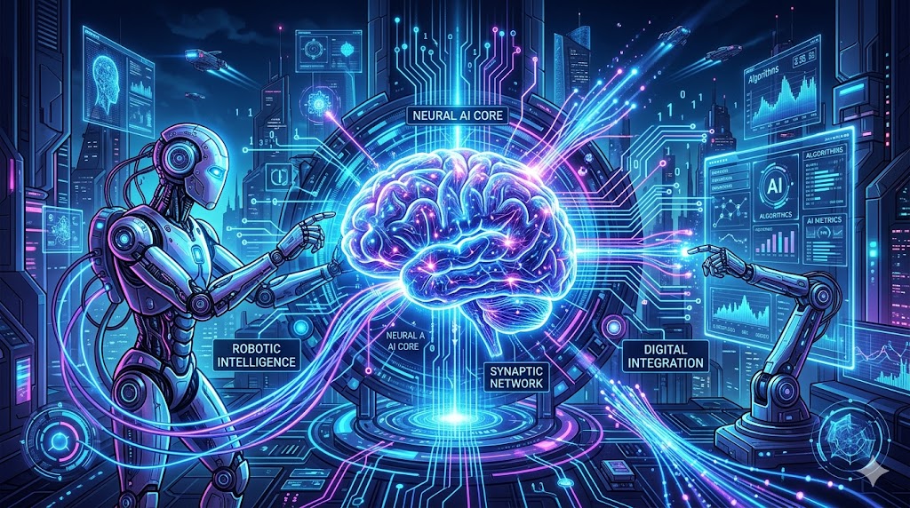 what is artificial intelligence for beginners concept illustration